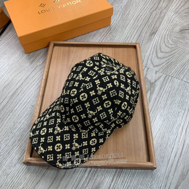 LV新品男士帽子 路易威登牛頭印花棒球帽鴨舌帽  mm1325